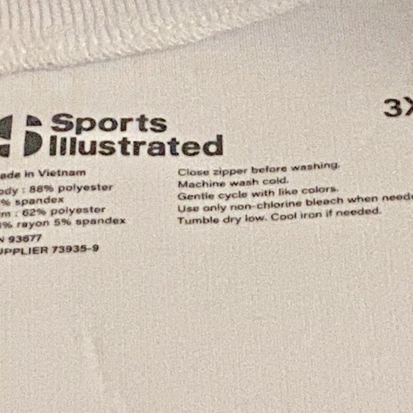 (6) - Sport Illustrated Oversized Cropped 90s Dolman Scuba Bomber Jacket Coat … - Picture 12 of 13